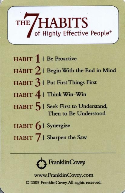 stephen covey 7 habits of highly effective people pebx