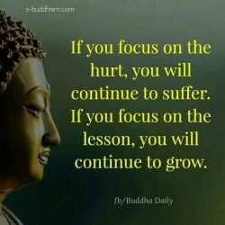 If you focus on the hurt, you will continue to suffer. If you focus on the lesson, you will cont ...