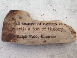 An ounce of action is worth a ton of theory.  – Ralph Waldo Emerson